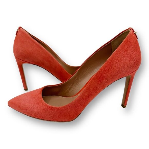Hugo Boss Orange Suede Pointed Toe Stiletto Pumps EUR 40 US 9.5 - Picture 2 of 13